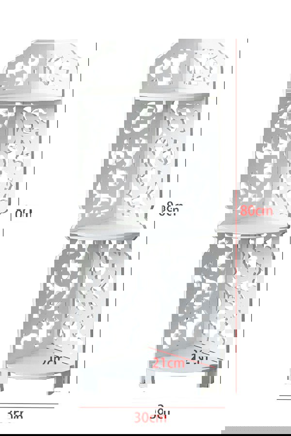 Living and Home 3 Tiers Corner Storage Rack Cabinet Shelf Storage for Bedroom Bathroom