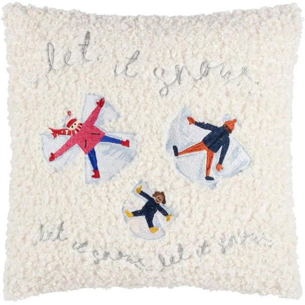 Furn Christmas Together Bouclé Snow Angels Cushion Cover - Snow