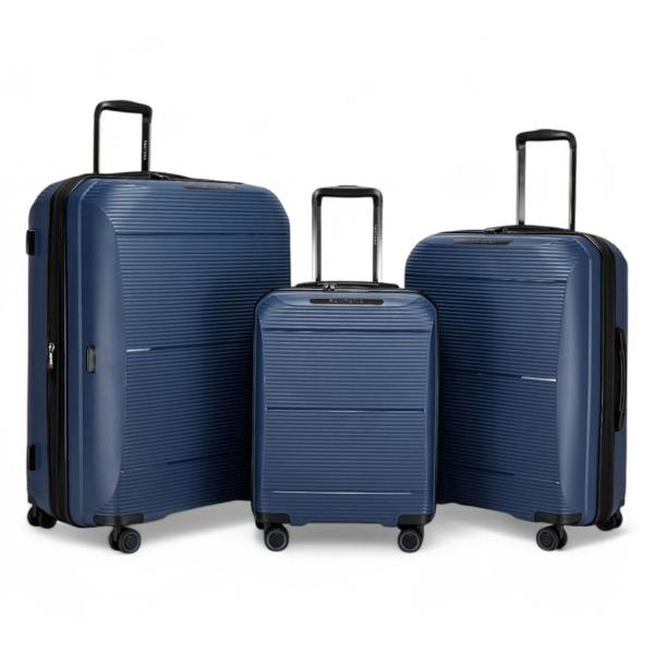 Eagle Luggage Expandable Hard Shell PP 8 Wheel Luggage Travel Cabin Holiday Bags Suitcase Set