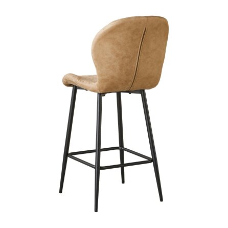 Outdoor Living Jaydn Distressed Leather Comfort Bar Stools