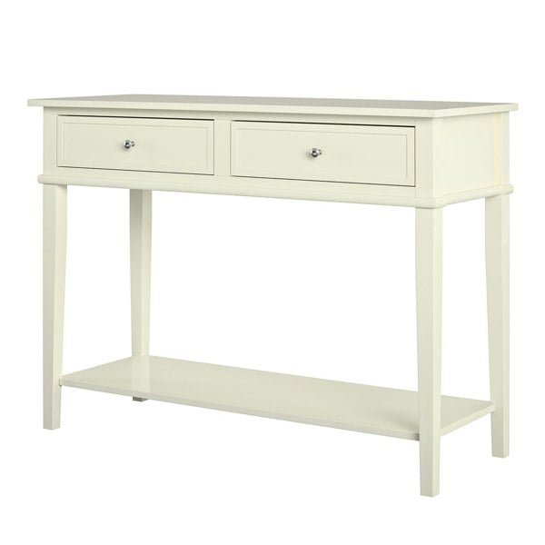 Dorel Home Franklin Console Table with 2 Drawers White
