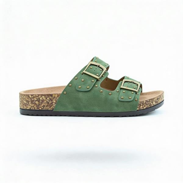Heavenly Feet POLLY Mules Sandals   in  Green
