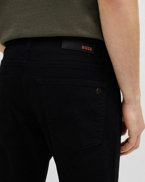 BOSS Orange BOSS Orange DELAWARE BO Mens Slim Fit Comfort-Stretch Black Jeans NOS