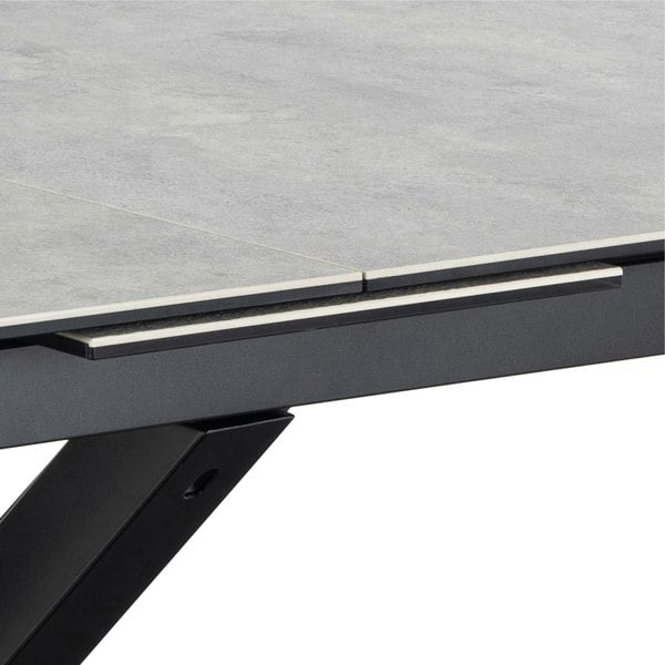 Furniture To Go Heaven Extendable Dining Table with Ceramic Grey Top 168cm
