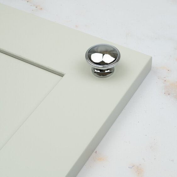 Handle & Home Polished Chrome Knob and Coordinating Cup Handle