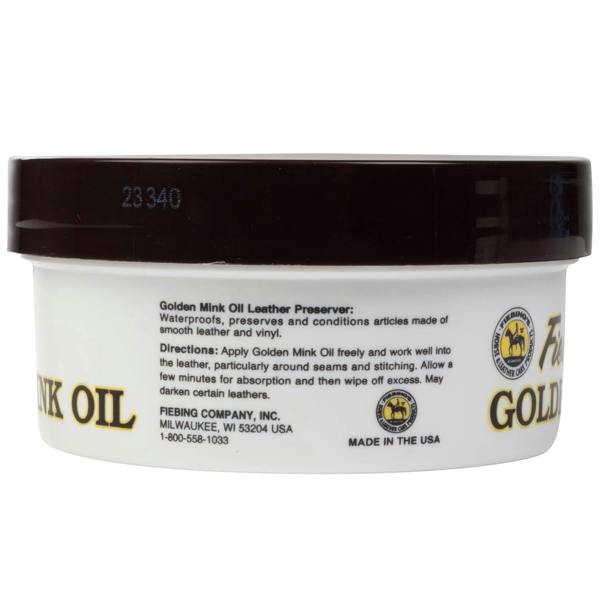 Fiebing's Golden Mink Oil - Leather Preserver with Rich Lustre 6oz