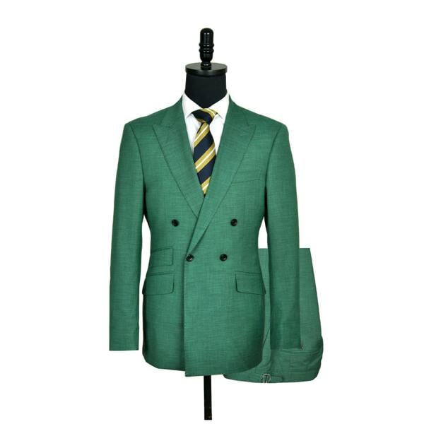 David WeJ Aldo Double Breasted Suit - Green