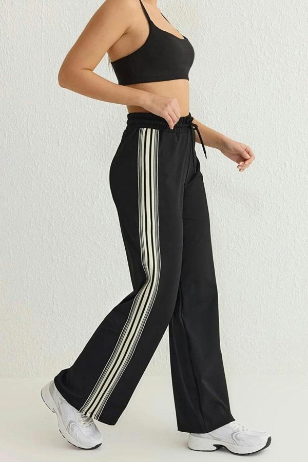 WOVCOR Striped Scuba Fabric Sport Knit Jogger