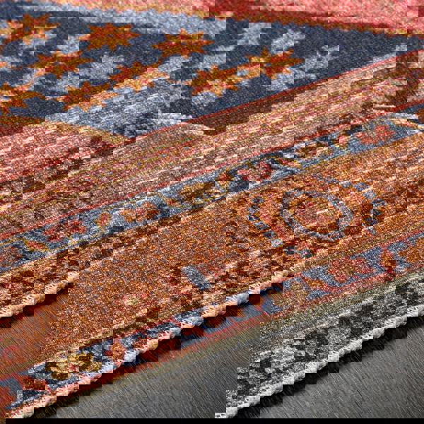 Livabliss Amelie-Washable Orange Pink Traditional Vintage Boho Rug