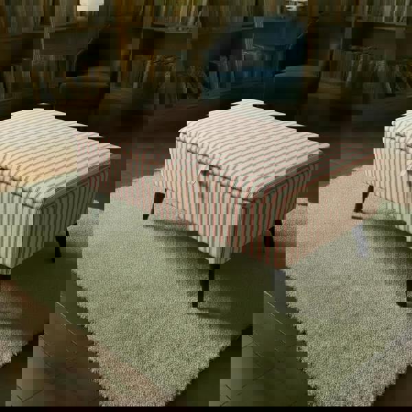 Easy-Clean Fabric Storage Seat with Designer Pattern for Living Room