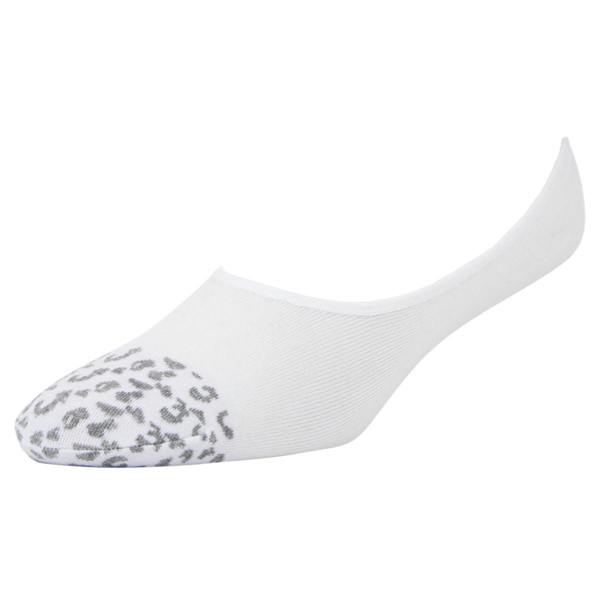 Superga Womens/Ladies Invisible Animal Print Socks (Pack of 3) - White/Black - 