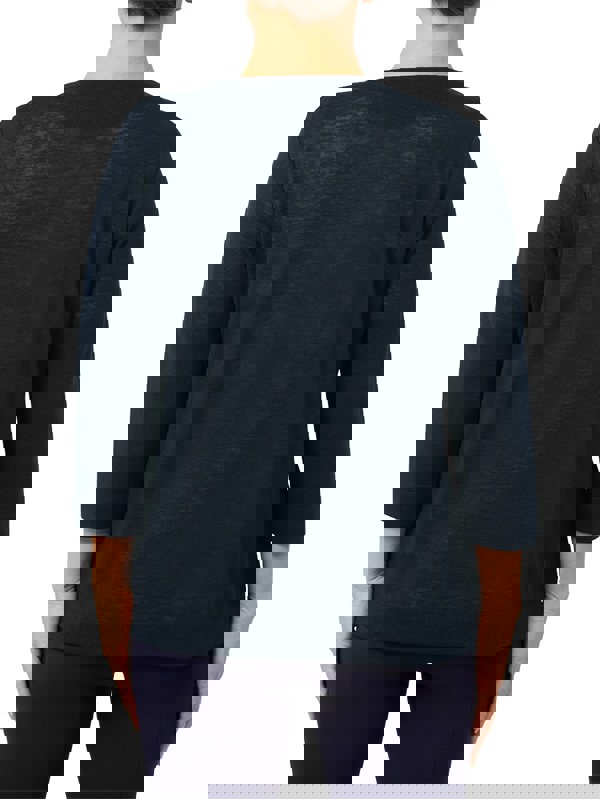 PennyPlain Front Button Cardigan - Navy