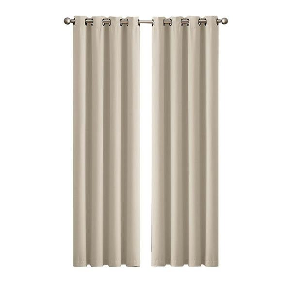 Marlow 2x Blackout Curtains Thermal Blockout Eyelet Ring Top 117x183 for Bedroom