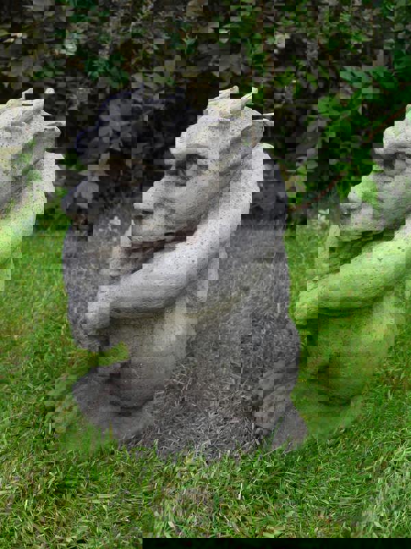 Medium Horned Stone Gargoyle Ornament