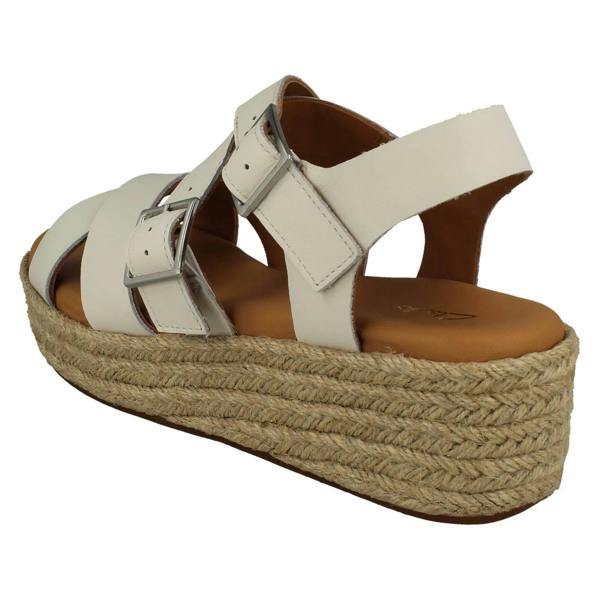 Clarks Ladies Clarks Adjustable Strappy Platform Heeled Sandals Kimmei Buckle