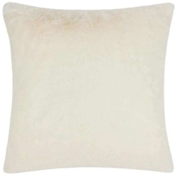Paoletti Stanza Faux Fur Cushion Cover - Ecru - 