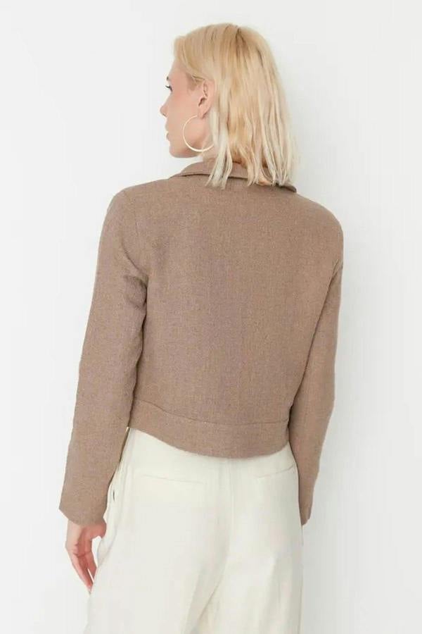 WOVCOR Crop Fitted Woven Jacket