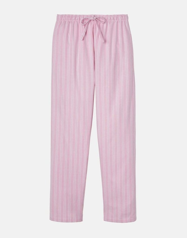 British Boxers Women's Brushed Cotton Pyjama Set – Westwood Pink Stripe