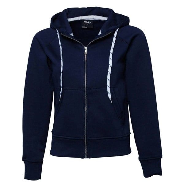 Tee Jays Womens/Ladies Full Zip Hooded Sweatshirt - Navy Blue