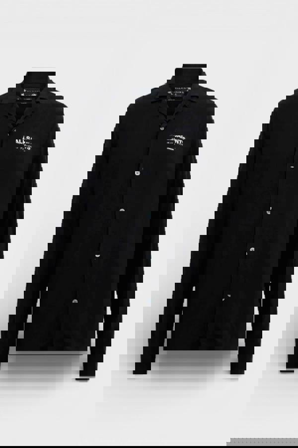 All Saints Underground Long Sleeve Relaxed Fit Shirt Black