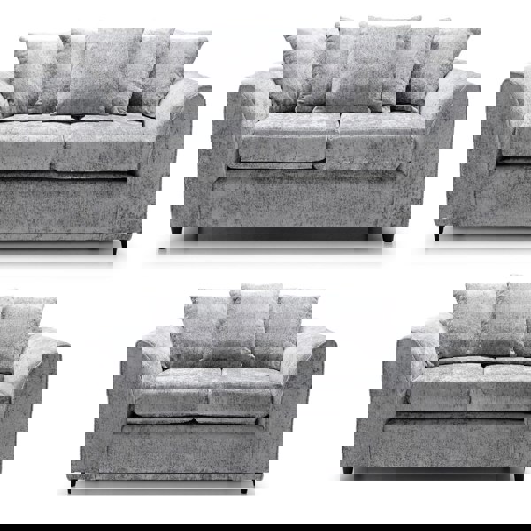 Furnishings For Less Monaco Chenille Fabric Sofa Suite