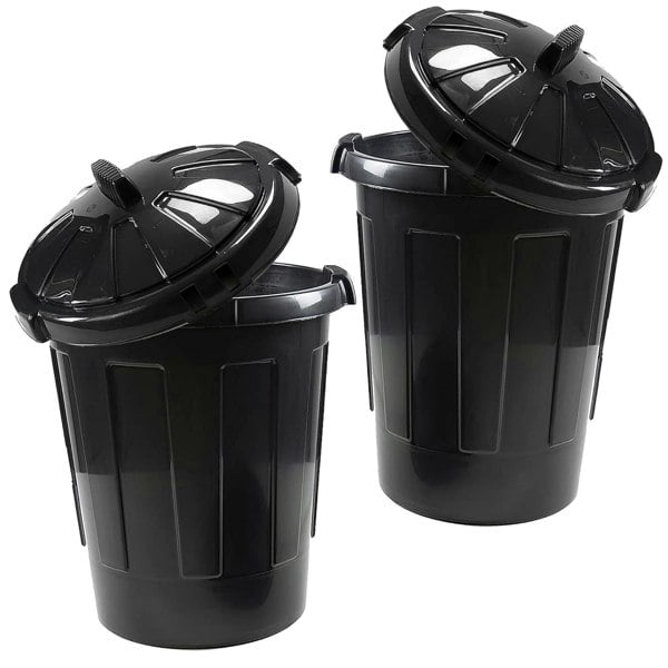 1 x 80L Extra Large Plastic Dustbin Kitchen House Garden Storage Unit Bin With Lid