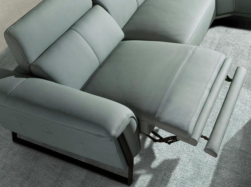 Angel Cerdá Relax corner sofa in turquoise green leather 6251/6252