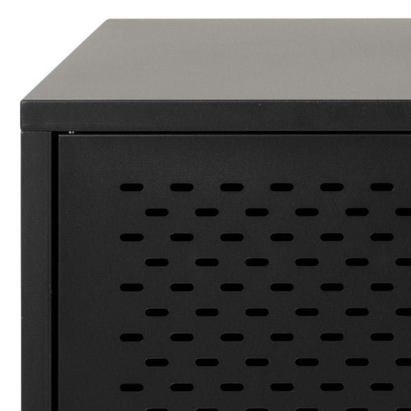 Furniture To Go Newcastle 3 Door Raised Sideboard in Matt Black