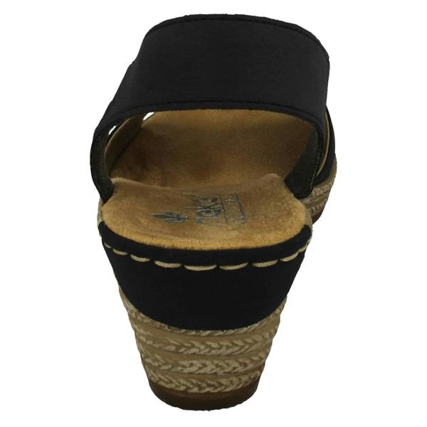 Rieker Ladies Rieker Wedge Heeled Sandals 624H6