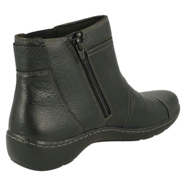 Clarks Ladies Clarks Strap Detailed Ankle Boots Cora Tropic
