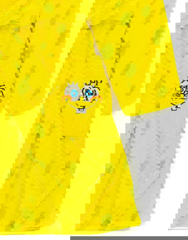 SpongeBob SquarePants Unisex Kids Yellow Spongebob Squarepants Novelty Face Hood Bathrobe