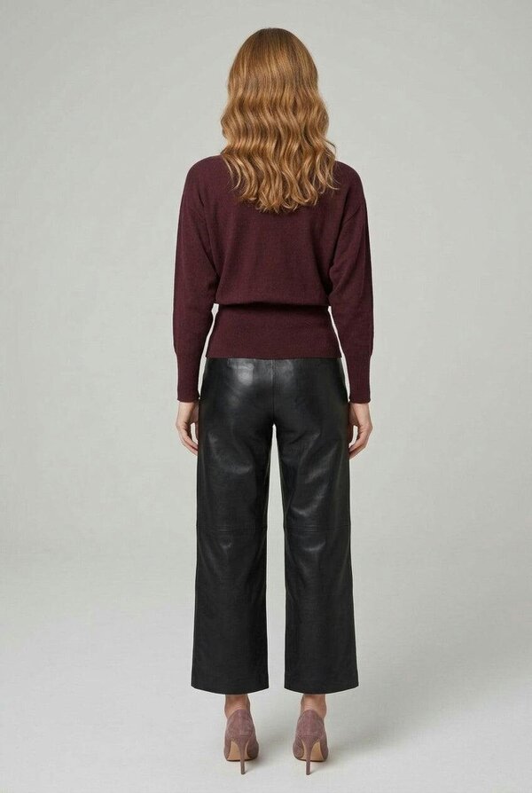 Izabel London Stretch Hem Balloon Sleeve Knit Top