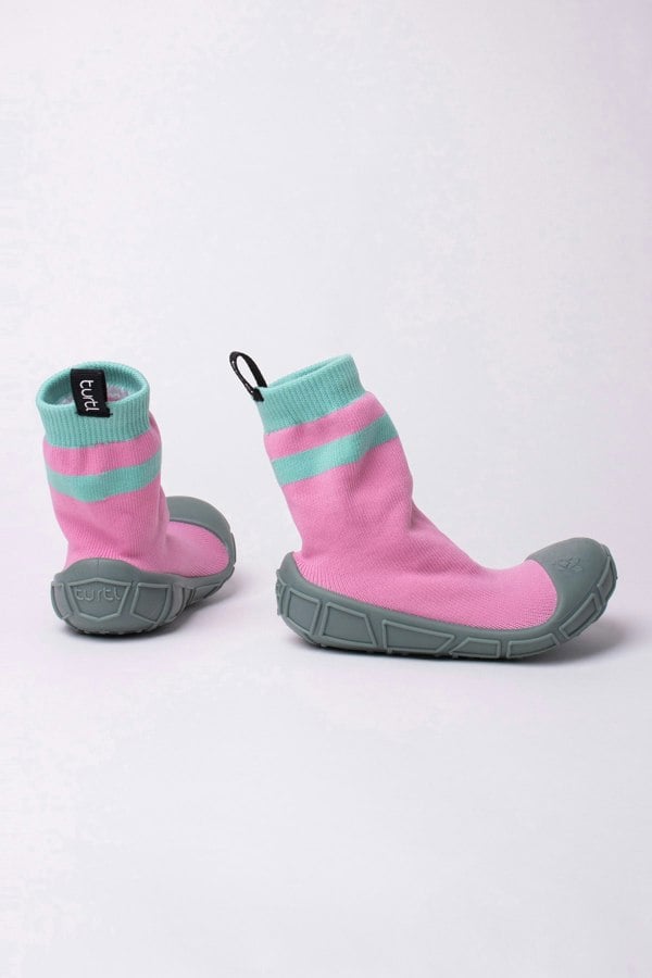Turtl Kids' Recycled Indoor Outdoor Sock Shoes in Pink