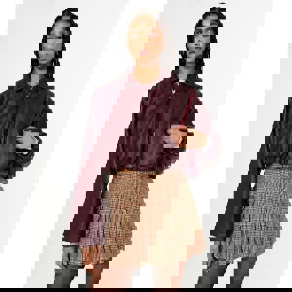 Pink Vanilla Faux Leather Puffball Jacket