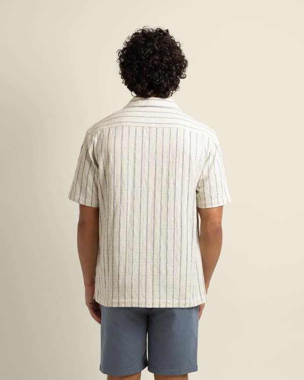 Larsson & Co Elias - Stripe Jacquard Short Sleeve Shirt