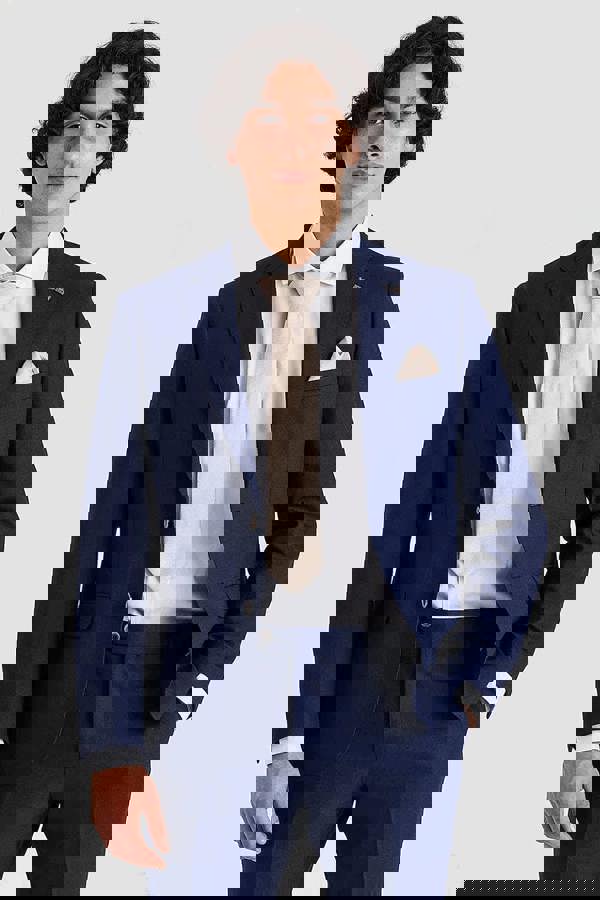 Paul Andrew Belmont - Men's Navy Blue 3 Piece Suit