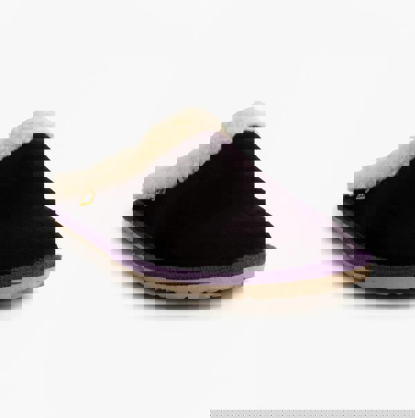 Nordikas 2087 Womens Suede Mule Slippers Purple