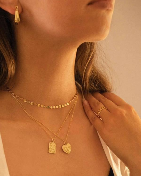 Chunky 14K Gold Love Heart Necklace - Necklaces - Elk & Bloom