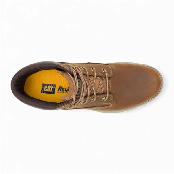 Caterpillar (CAT) Men's Pursue Brown Leather Everyday Work Hiking Ankle Boots