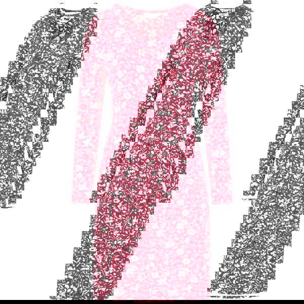 Lazy Jacks Women's Petal Long-Sleeved Dress - Red / White