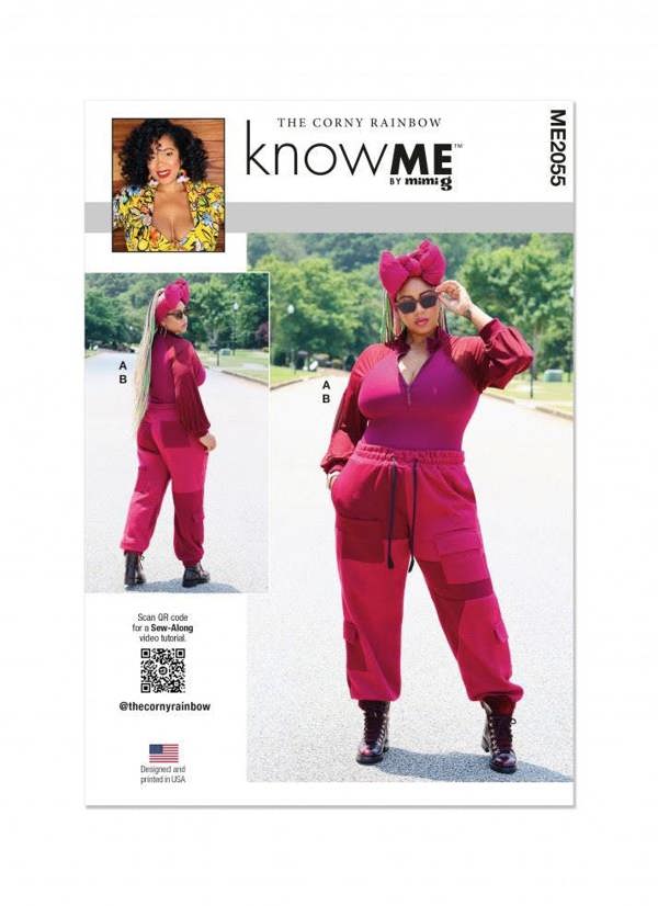 Know Me Sewing Pattern 2055, Bodysuits, Tops, Trousers for Women, K5 (8-10-12-14-16) - Intermediate
