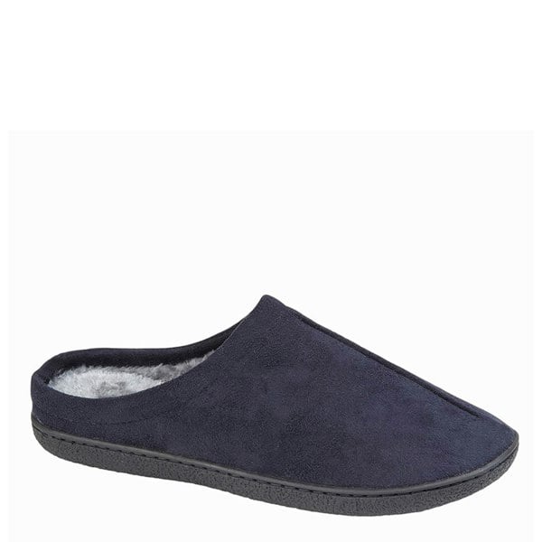 Zedzzz Alex Centre Seam Mule Slippers - Navy