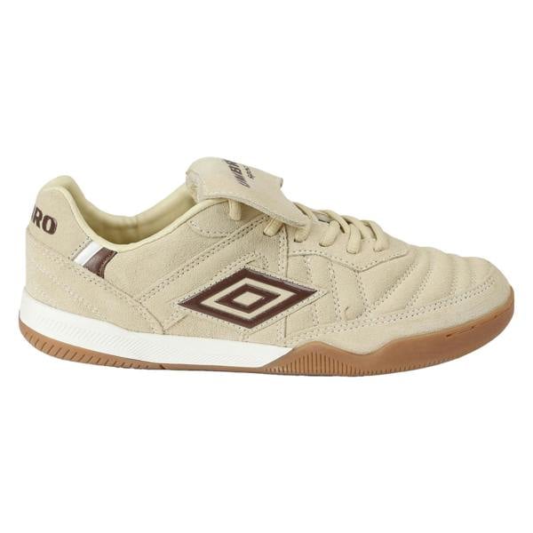 Umbro Mens Speciali Tr Flap Top Suede Trainers - Cream/Dark Brown/White