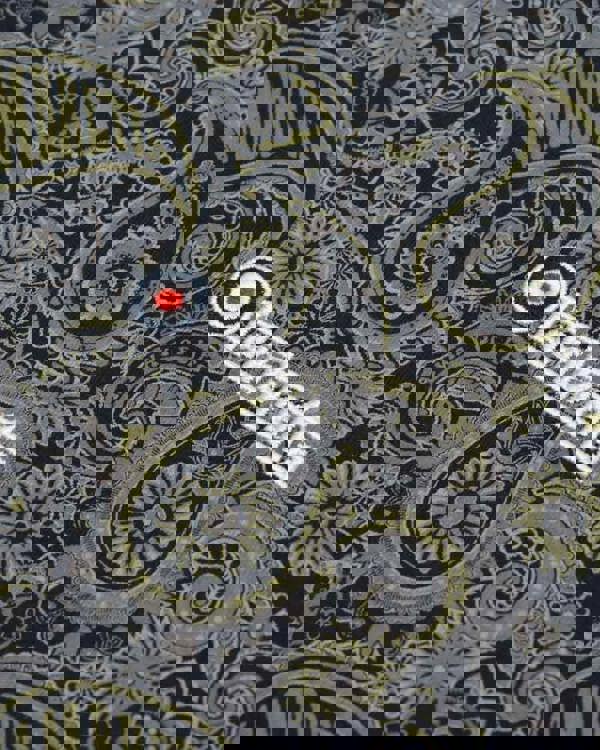 Lambretta Mens Classic Paisley Print Mod Retro Ska Casual Polo