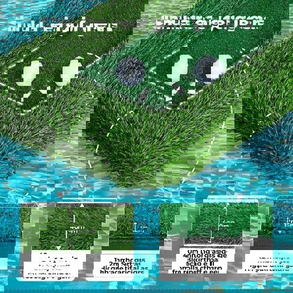 Centra Floating Golf Green Mini Mat Set Putting  Turf Pool Water Outdoor 60x30CM