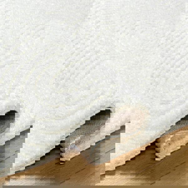 Livabliss Nomadic-Shaggy Ivory Modern Graphic Soft Plush Pile Rug