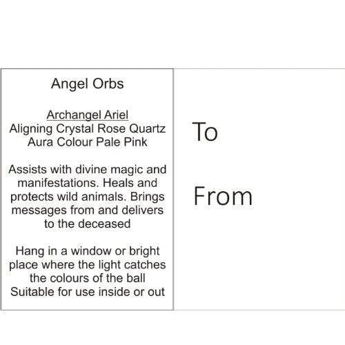 10cm Angel Orb - Archangel Ariel - Rose Quartz