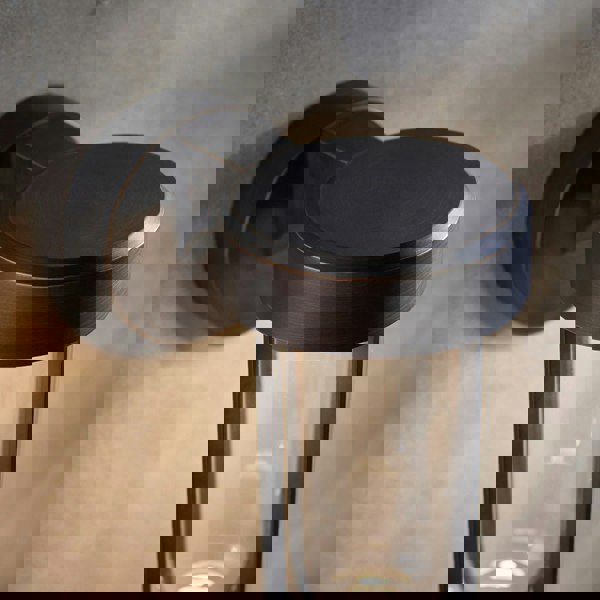 Brushed Bronze Outdoor Wall Light with Glass Shade - IP44 Rated - Integrated LED
