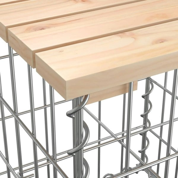 Berkfield Garden Bench Gabion Design 63x31.5x42 cm Solid Wood Pine