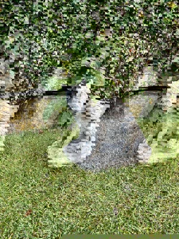 Stone Cast Dozing Dragon Small Outdoor Ornament